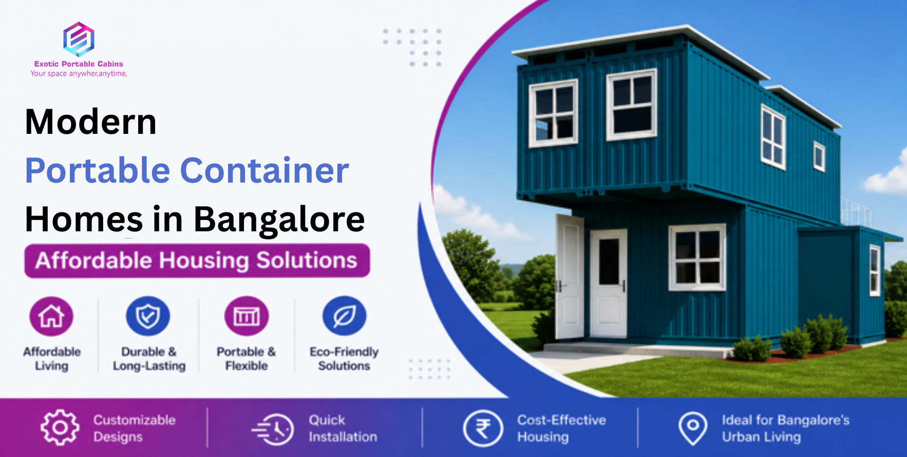 Modern Portable Container Homes in Bangalore: Affordable Housing Solutions